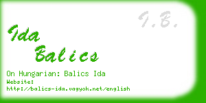 ida balics business card